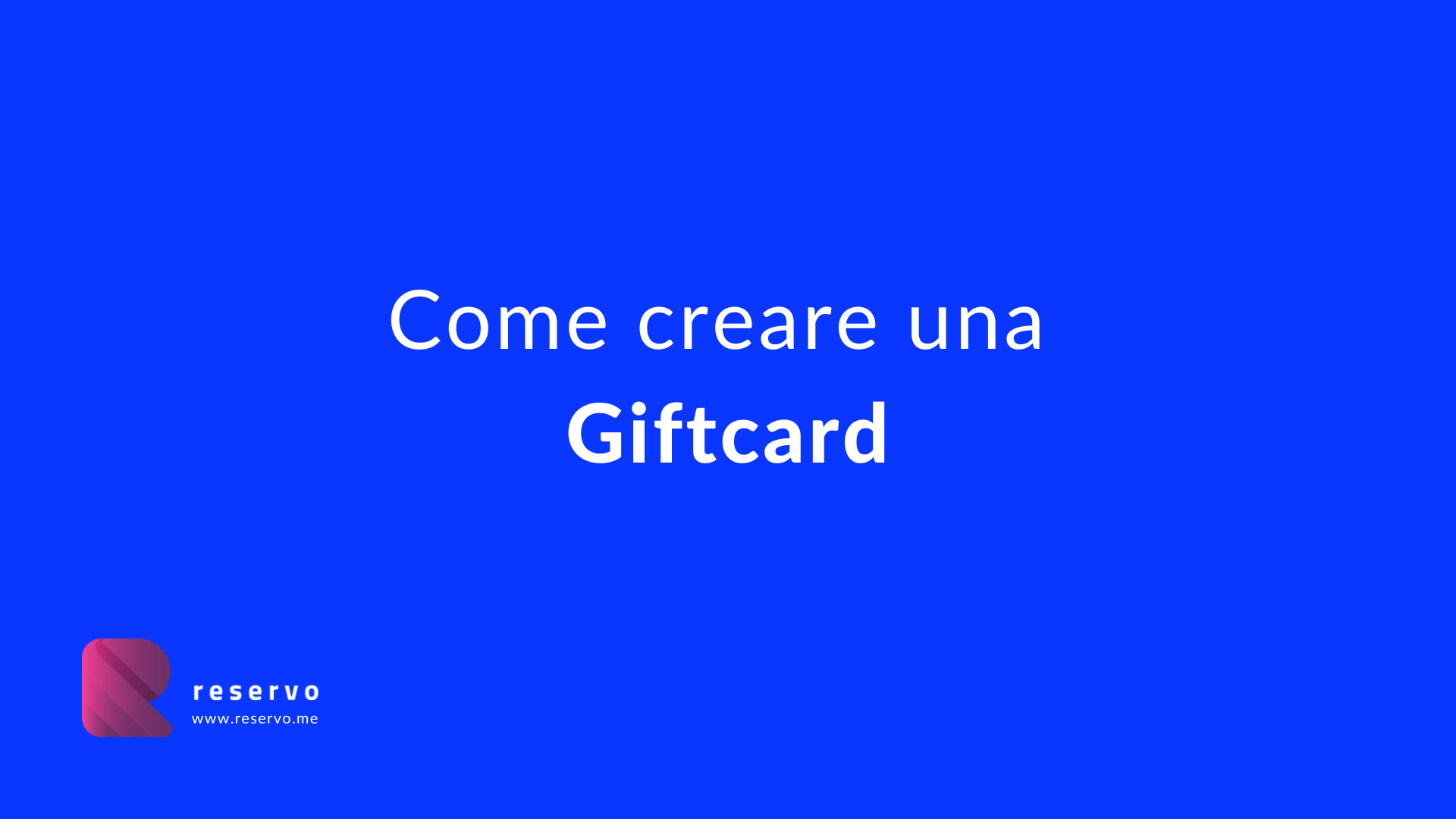 Creazione Giftcard